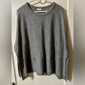 Mer Sea Catalina Relaxed Style Sweater Grey Women's Oversized Tunic size OS